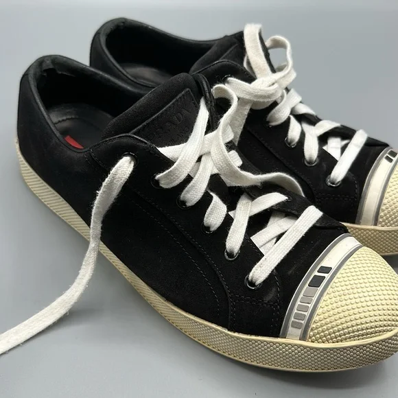 Prada Black Suede Sneakers 9/39 - Picture 9 of 9